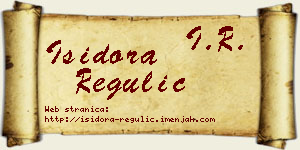Isidora Regulić vizit kartica